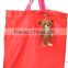 plush shopping bag/bear shape with shopping bag inside plush bag/cotton shopping bag/shopping bag with bear toy