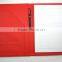A4 red pu leather portfolio logo embossed