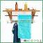 Wall Coat Towel Rack With 4 Hooks Bamboo 40 X 60 X 35 Cm