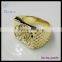 Wholesale hip hop men's gold ring diamond ring