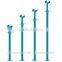 Adjustable height steel props for concrete construction