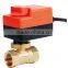 SR207 two-way 3-way motorized Electric control brass ball valve with manual function for HVAC heating system