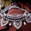 Alloy gun black heavy choker necklace, antique choker necklace, baroque necklace
