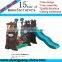 Colorful plastic slide small kids playground equipment