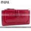 Passport and phone lady clutch purse hasp button leather wallet