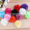 12COLORS 2" Mini Petite Satin Mesh Silk Flowers Charlotte Tulle Puff Flower Head Hydrangea Hair Accessories,YDKM23