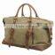 European style large capacity tote travel bag,16 OZ canvas foldable duffel bag,lightweight portable messenger bag