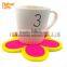 Soft Pvc Bespoke Heart Flower Coasters High Quality Water Cup Pads Promotional Gifts