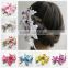 Butterfly orchid flower hair accessories colorful flower hair clip