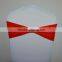 Cheap wedding spandex chair sash/ band with fabric bow for sales