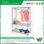 2015 hot sell NSF 2 layer chrome living room wire clothing shelf rack (YB-WS041)