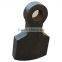 China steel casted mining machines use Crusher hammer head