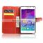 PU Leather high quality mobile phone for samsung note 4 wallet leather case