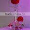 HOT!! 5 arms tall hanging wedding table centerpiece crystal candelabra with flower bowl