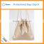 Women first choose drawstring cosmetic bag/ Leather drawstring bag jute