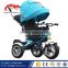 Cheap price adjustable pedals baby trike / 4-in-1 trike with Rubber Tyre/ children ride on car baby carrier tricycle