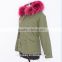 Parka jacket with fur lining hot product fashion for woman