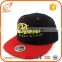 2016 wholesale custom material for snapback cap and hats gold metal logo