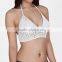 Newest lady unique crochet bra latest fashion handmade beach sexy bra