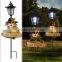 autumn harvest festival outdoor decoration metal scarecrow led solar garden light