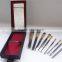 Luxury Makeup Mirror Hair Brushes 9pcs with Cosmetic Box