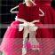 K117 lovely ball gown red tulle flower girl dresses with bow belt