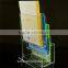 hot selling free standing clear acrylic brochure holder standee