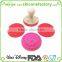 Food grade Valentine Rose flower design silicone cookie stamp with wooden handle