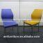 Comfortable Modern Design Pvc Seat Power Coating White Legs Dining Chairs