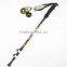 Carbon Fiber Professional Multifunctional Trekking Pole 3-section 135cm Outdoor Camping Mountaineering Walking Stick