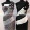 Sexy one-shoulder ruffle satin cocktail dress designs girls party dresses 1023