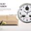 Luxury 12INCH Simple promotional plastic/Aluminum round wall clock with weather station