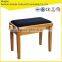 adjustable black glossy piano bench