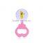 2015 Hot Sales Baby Toys Plastic Pink Hanging Bed Toys Teether Baby Rattles