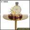 Decoration Dirty Gold Electroplating Glossy Stainless Steel Exhibition Display Stand