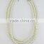 Summer style 3 layers pearl tassel choker necklace