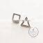 925 sterling solid silver hollow triangle and hollow square earring stud fashion women earrings 6730611