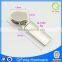 Q-1267 light gold metal long chain zipper, custom metal zipper puller nickel simple design