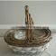 3 set handmade willow storage baskets with handle