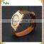 2016 best selling zebra wooden wood watch genuine leather Brown strap for men/ women/student bamboo and wood watch