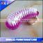 Coloful Moon shaped plastic nail brush