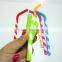 Funny screw thread Food Grade Smoothie Silicone Drinking Straws, silicone straws