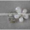 Beautiful Rhinestone Brooch, Fancy Metal Flower Shaped Women Brooch