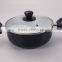5Pcs Black Cooking Pot Ceramic Non-Stick Coating Aluminum Cookware Set