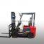 China small scale electric forklift truck with clamp and 3 stage mast