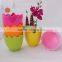 Wholesale cheap colorful eggshell shape plastic flower pots