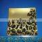 Golden printing small glass plate small square glass plate decorative glass plate