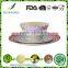 Colorful Decal design Good Capacity Bamboo fiber Dinner Set