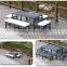 aluminum frame rattan table and chair dining set for garden