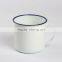 Enamelware cast iron enamel tea mug plain white coffee mugs